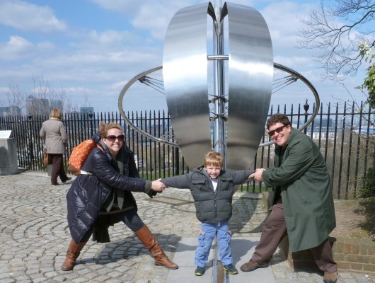 Here's the three of us at the Prime Meridian on our family vacation to Europe in April 2013. I figured it was time to put a photo up here, and what better photo fits the RMT "theme" than one of us where time (zones) all began. Brilliant!