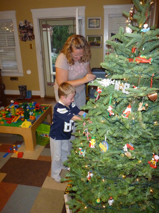 T and I were more than OK once he understood how "helping" actually worked. And he was still more than willing to stick around and be my helper elf (yay!).