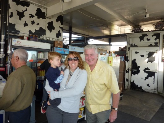 T, me, and Huell Howser. So rare to see him without his trademark sunglasses, so this one's a real gem.