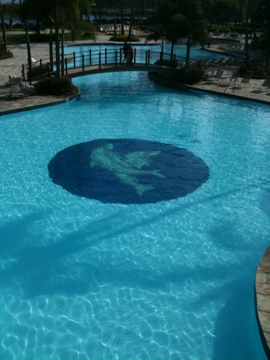The Kona Pool looking toward the children's beach pool area.