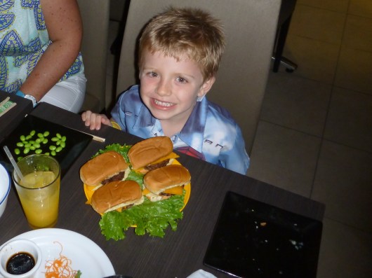 Would you call these mini-cheeseburgers? I know, not so mini, right?! T loved these also (and so did we actually!).