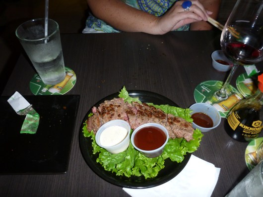 This steak was $9.99. And it was very good.
