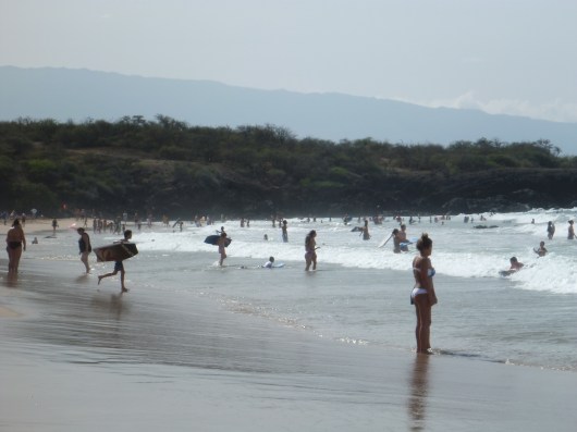 A view looking southward at Hapuna Beach State Recreation Area ("Big Hapuna").