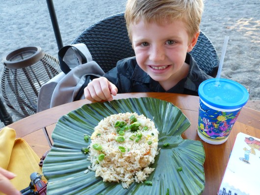 Child's Pineapple Fried Rice at Lava Lava Beach Club.