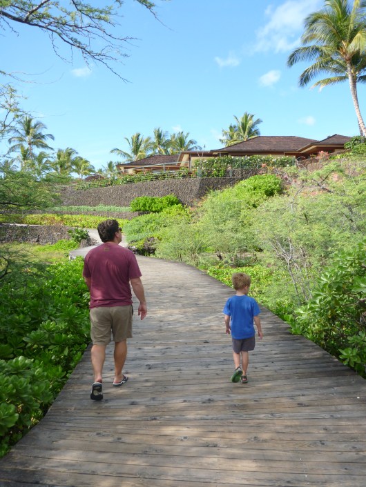 The path that leads one from the parking lot down to Kuki'o Beach.