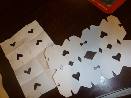 Snowflakes for Sandy Hook Elementary. Thanks for the idea, Connecticut PTSA. I just wish there was no reason at all in the world to have to do projects like these.