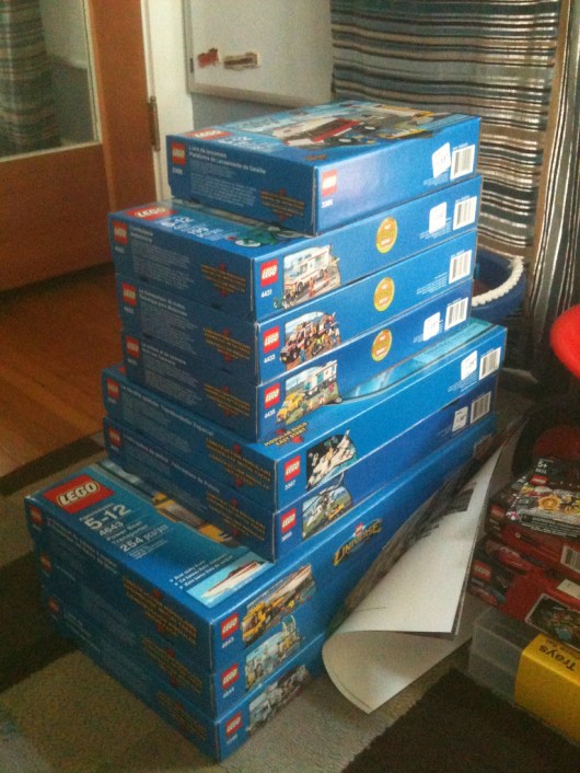 T's LEGO haul from his birthday. Seriously insane, but surprisingly he's built them all!