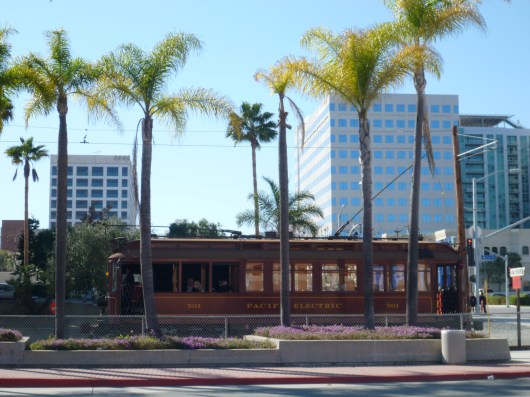 The Pacific Electric Railway Red Car in San Pedro, CA.
