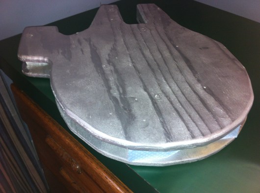 For those who follow me on Facebook, you might already know that this is T's Millennium Falcon that he built with C in the garage last weekend. It's also what he took for share day yesterday. I am shocked one of his clues wasn't, "It's not a LEGO!"