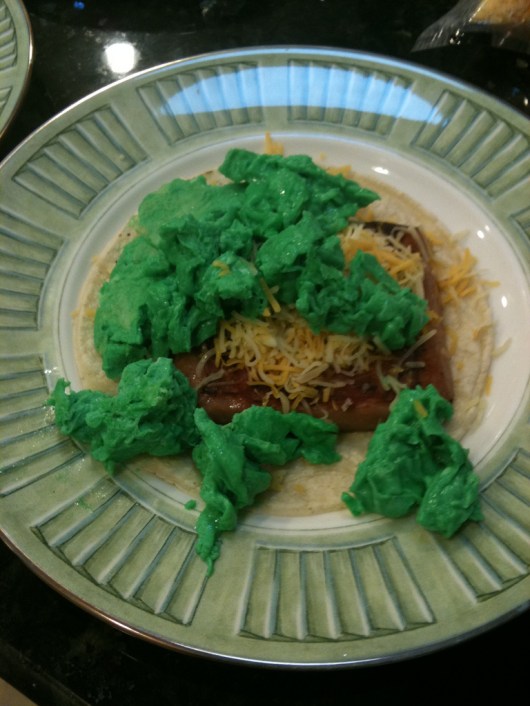 Green eggs and SPAM on St. Patrick's Day 2012.