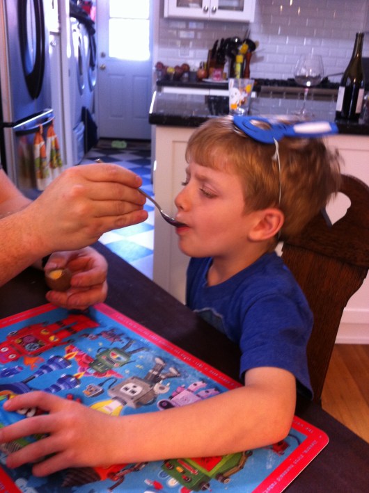 T ate the Cadbury Egg insides, but he wasn't in love with it much.