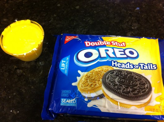 I turned yellow white chocolate into "Oreo Eggs"!