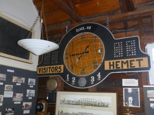 Old scoreboard from Hemet High School at the Hemet Museum.