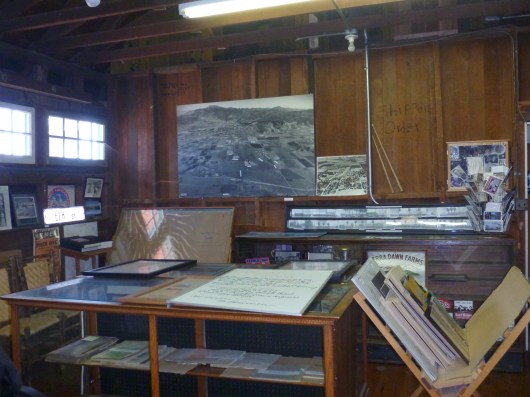 The preserved document library at the Hemet Museum.