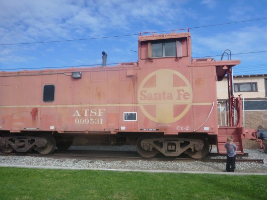 Little Red Caboose, chug chug chug... this is on display outside at the Lomita Railroad Museum.
