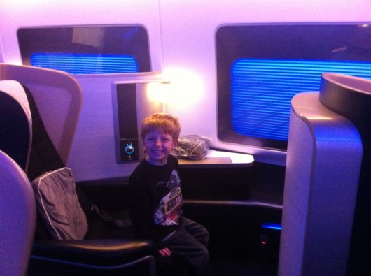 T loved his "little house" in BA's First cabin.