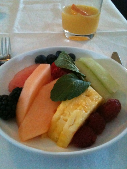 A fruitful morning aboard BA's First cabin.