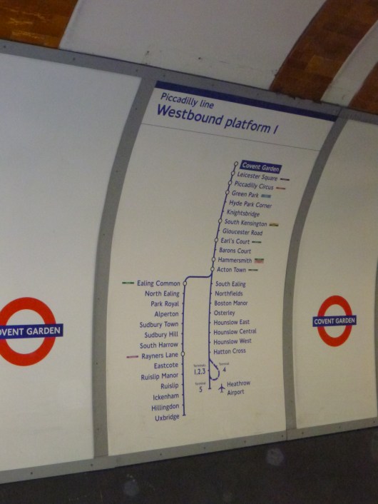 Covent Garden's Underground map.