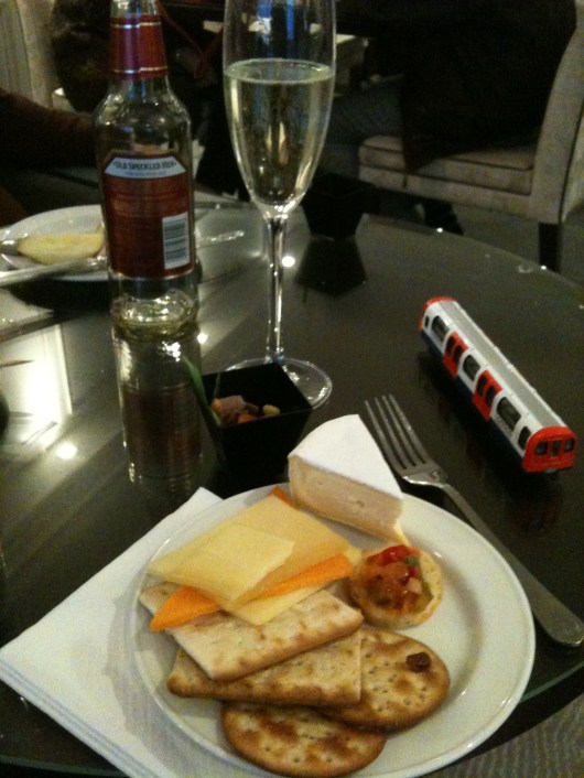 A typical appetizer plate from my visits to The Waldorf Hilton's executive lounge.
