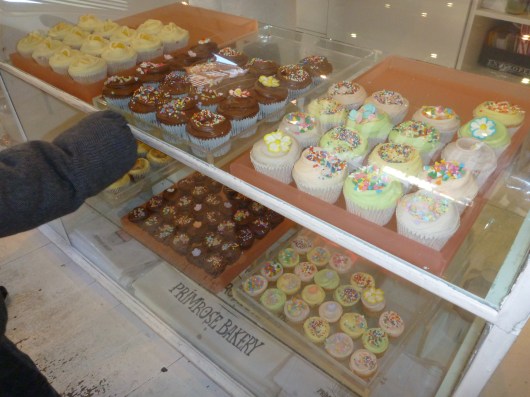 The case at Primrose Bakery in London's Covent Garden.
