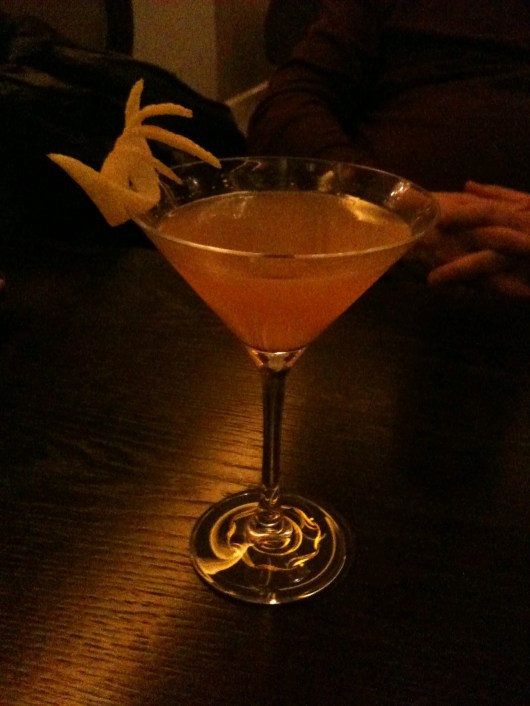 The other of the two specialty April cocktails at the Good Godfrey Bar and Lounge at The Waldorf Hilton, London. Sorry these pictures suck but it was dark and I had to rely on the phone as the camera batteries were all dead after a long day out.