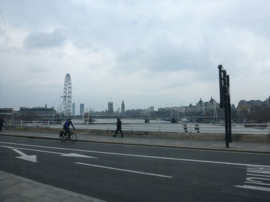 A view of the Thames River, including the London Eye Ferris wheel to the left of the photo. While we didn't get around (haha, get it, around!) to riding it this visit, I have a feeling it will be here next time we get to London. After all, it was constructed for the Millenium and was only to last for a few years after those events, and now here we are more than 10 years later.