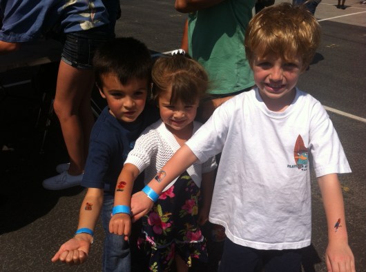 Kids with their tats at their school carnival!