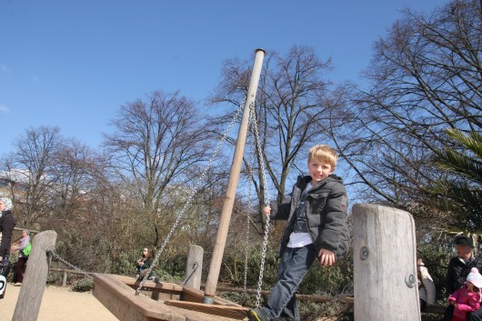 A smaller ship to sail at the Diana Princess of Wales' Memorial Playground.