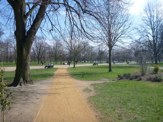 Another view inside of Kensington Gardens, one of The Royal Parks large open spaces inside of central London.