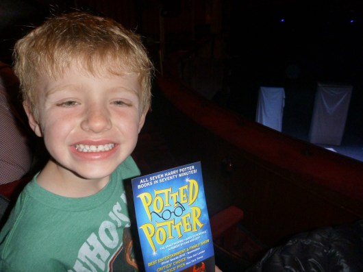 T is so excited to be at Potted Potter. It was after this photo that I was instructed to put away the camera. Oops!