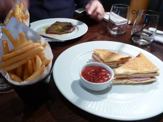 T's Croque Monsuier at Cote Brasserie.