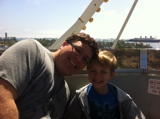 C and T on the Ferris wheel at The Pike at Long Beach. Yes, that's the Queen Mary behind them. There are great views of the waterfront from that wheel, RMT'ers!