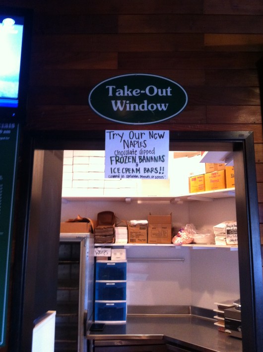 Though the restaurant isn't open weekdays for lunch, Naples Bars are available at Naples Rib Company's take-out window all day long. Lucky us!