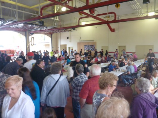Everyone enjoyed the pancakes and visiting with neighbors and friends at La Mesa Fire Station 11's pancake breakfast.