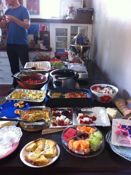 The buffet was decimated because it was so delish! I had no idea our neighbors all around us were total foodies... lucky us!