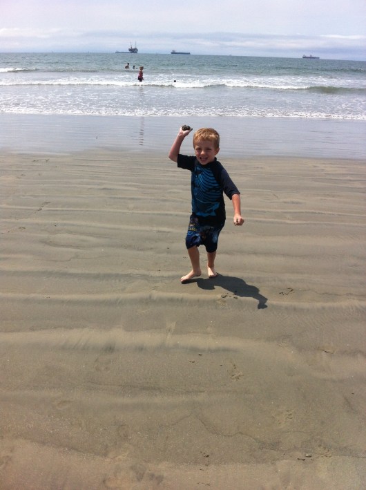 T is so excited and thrilled to want to throw mud at me. Thrilling!