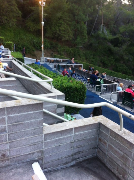 T wandering pre-show with some kids. Our seats allowed us to give T some free-range so he didn't get too antsy sitting and waiting for the show to begin (amen!).