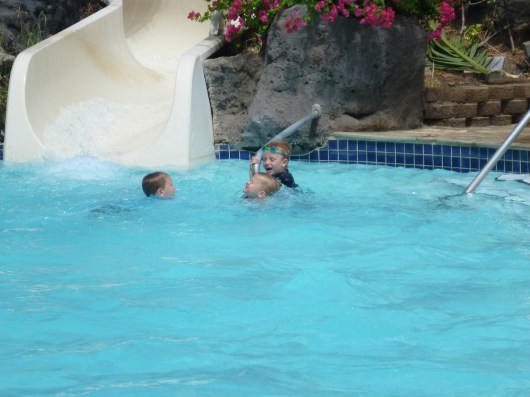 We snuck this photo of T with some "Vacation Friends" while he was off on his own. I cannot believe we are at the age that we're letting him go off by himself, but rest assured it's in small chunks and he was excellent about checking back with us if he left the area(s) we agreed he could go.