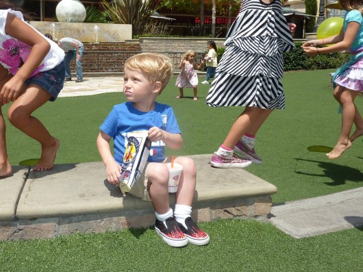 Another part of the Bella Terra Kids' Club shows that T always looks forward to is his "Pirate Booty and Jamba Juice." We started this tradition of a late-morning snack during the show when we started attending the shows in 2010.