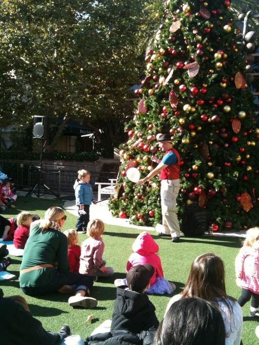 A four-year-old T on stage during Bella Terra's Kids' Club Holiday show in 2011.