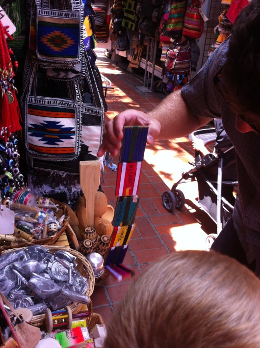 C tried selling T on a "jacobs ladder" toy. No deal, T said.