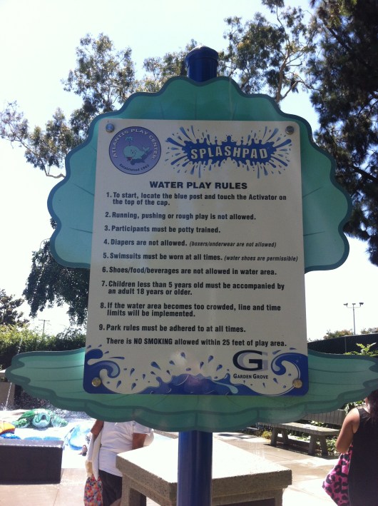 Rules for the Atlantis Splash Pad.