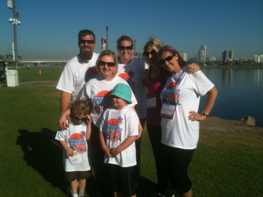 This was just a part of the (un)official "Team Sydney" at last year's iWalk... for Kids. Sydney (pictured above in the green hat) is thankfully doing much better at the time this story published (September 9, 2013). Hooray! However, there's still much monitoring and testing in her future, so why not think about participating in this year's iWalk or donating to a walker today.
