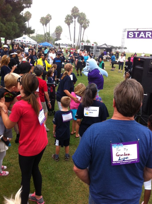 The Miller Children's Hospital "dolphin" was there to cheer the walkers on!