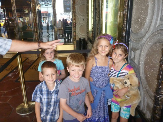 Just a few extra shots of the kids at the El Capitan Theatre.