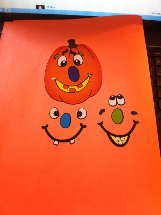 Back cover of T's first sticker book, just one of many crafts he's created since Halloween officially began around our house last weekend.