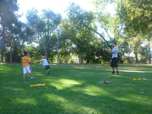 Keep your footing during those throws, T!