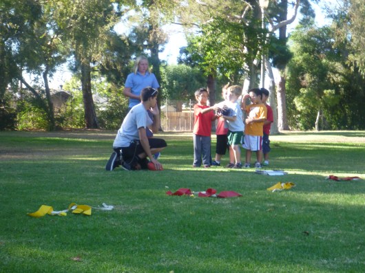 T also got to try out as running back!