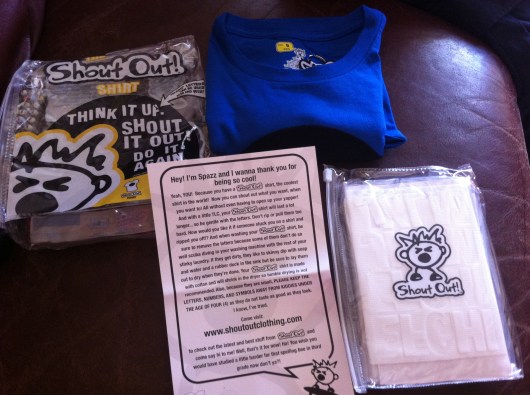 One of the Shout Out! Clothing kits for kids.