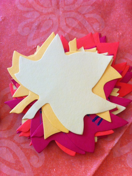 Just one small handful of leaves that went onto our school's Thankful Thoughts Tree.